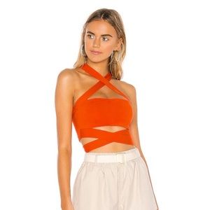 Elva Halter Tie Top in Poppy
superdown